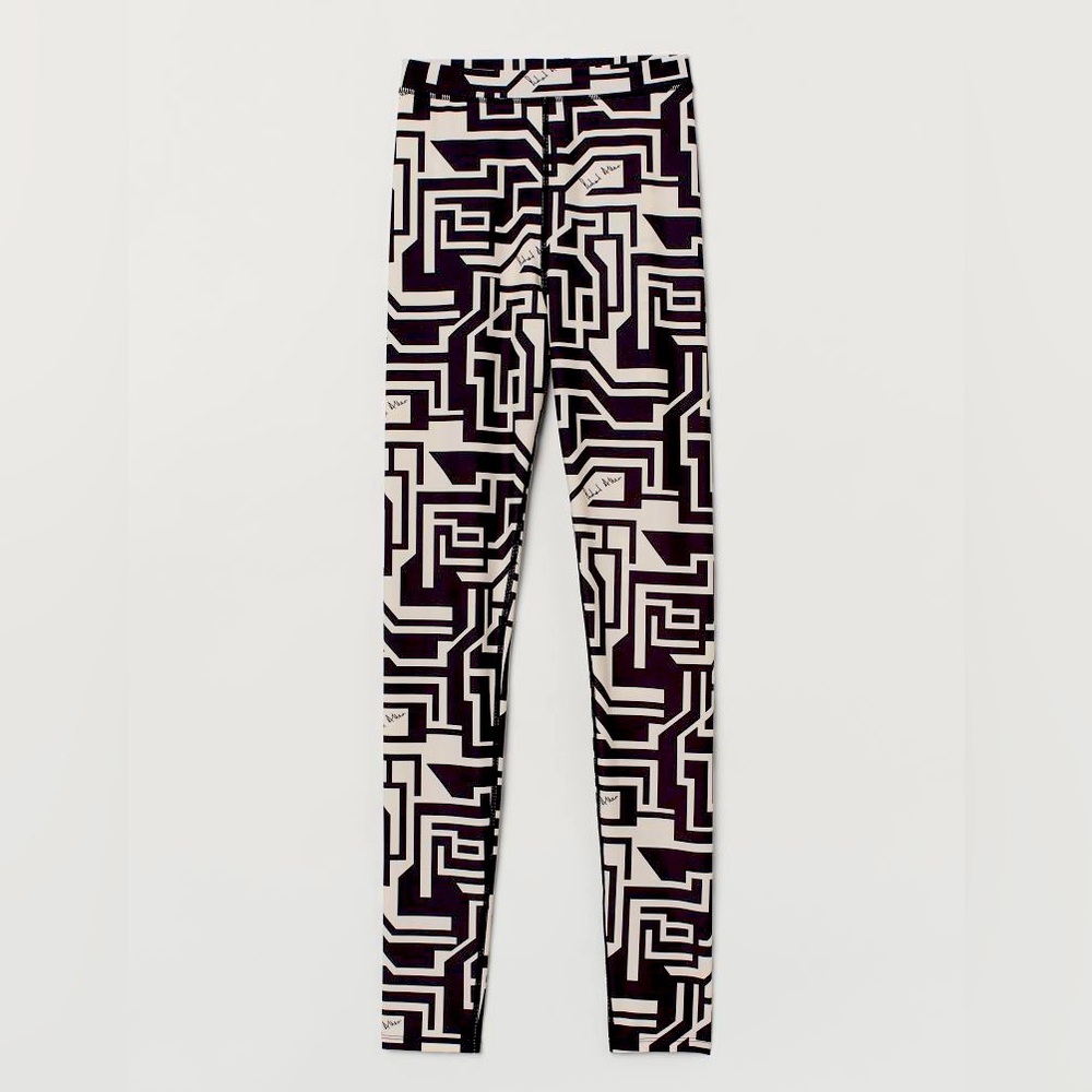 Richard Allan X H&M black/ white patterned leggings